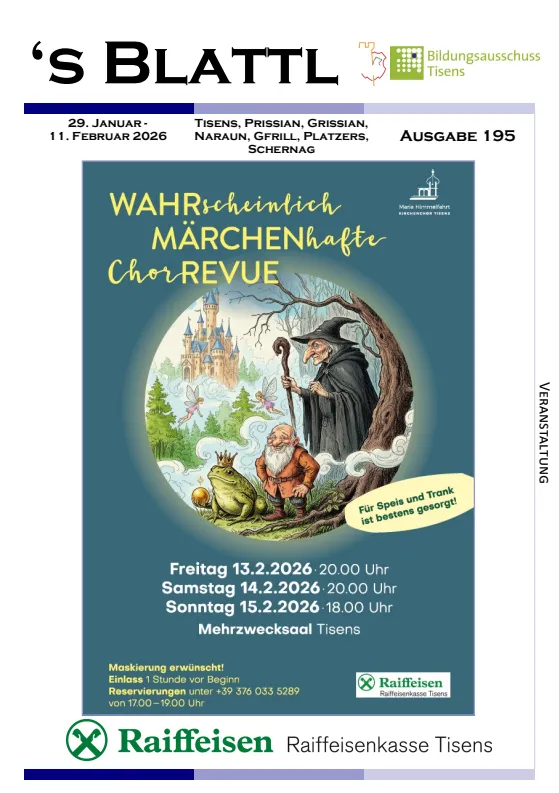 's Blattl 29.01. - 11.02.2026
