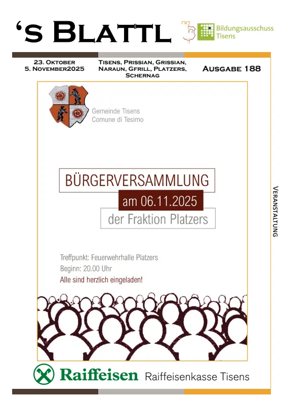 's Blattl 23.10. - 05.11.2025
